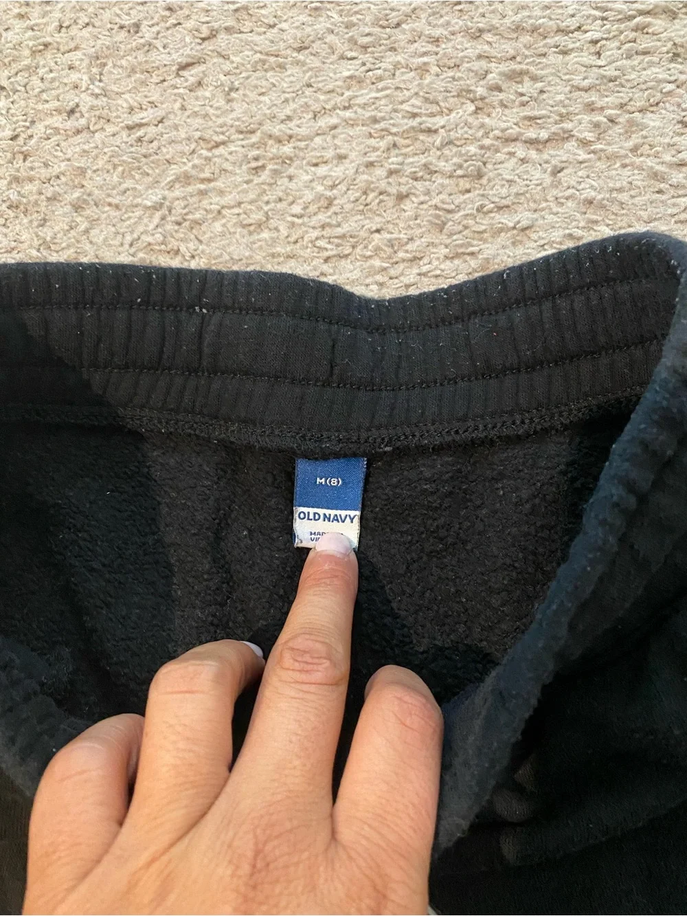 Old Navy Kids Black Jogger Sweatpants with Drawstring